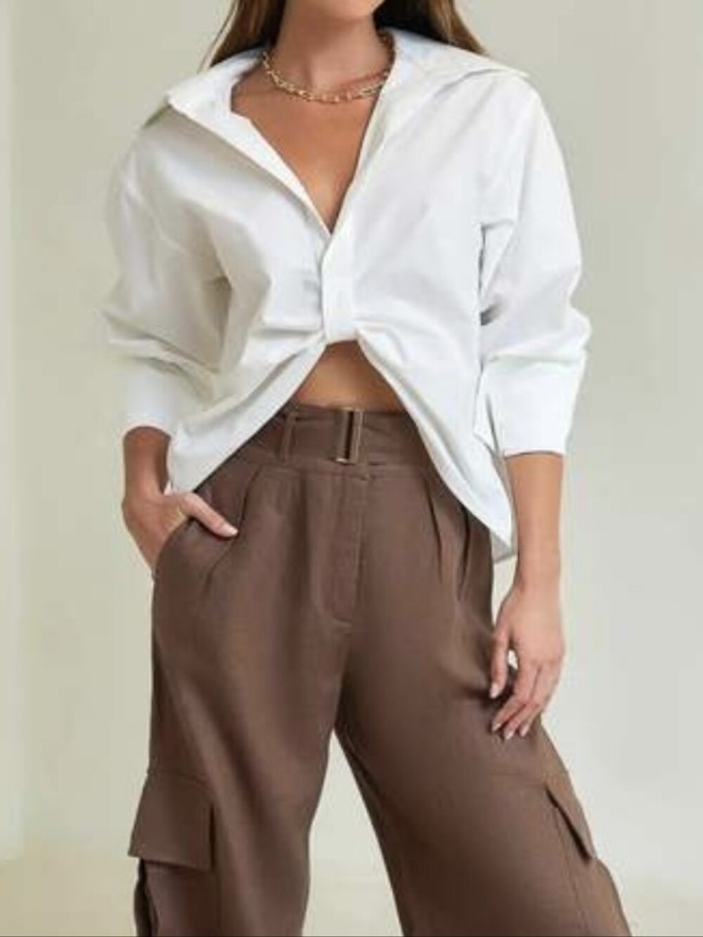 NWOT HEVRON Paola Top in Cloud White Size S